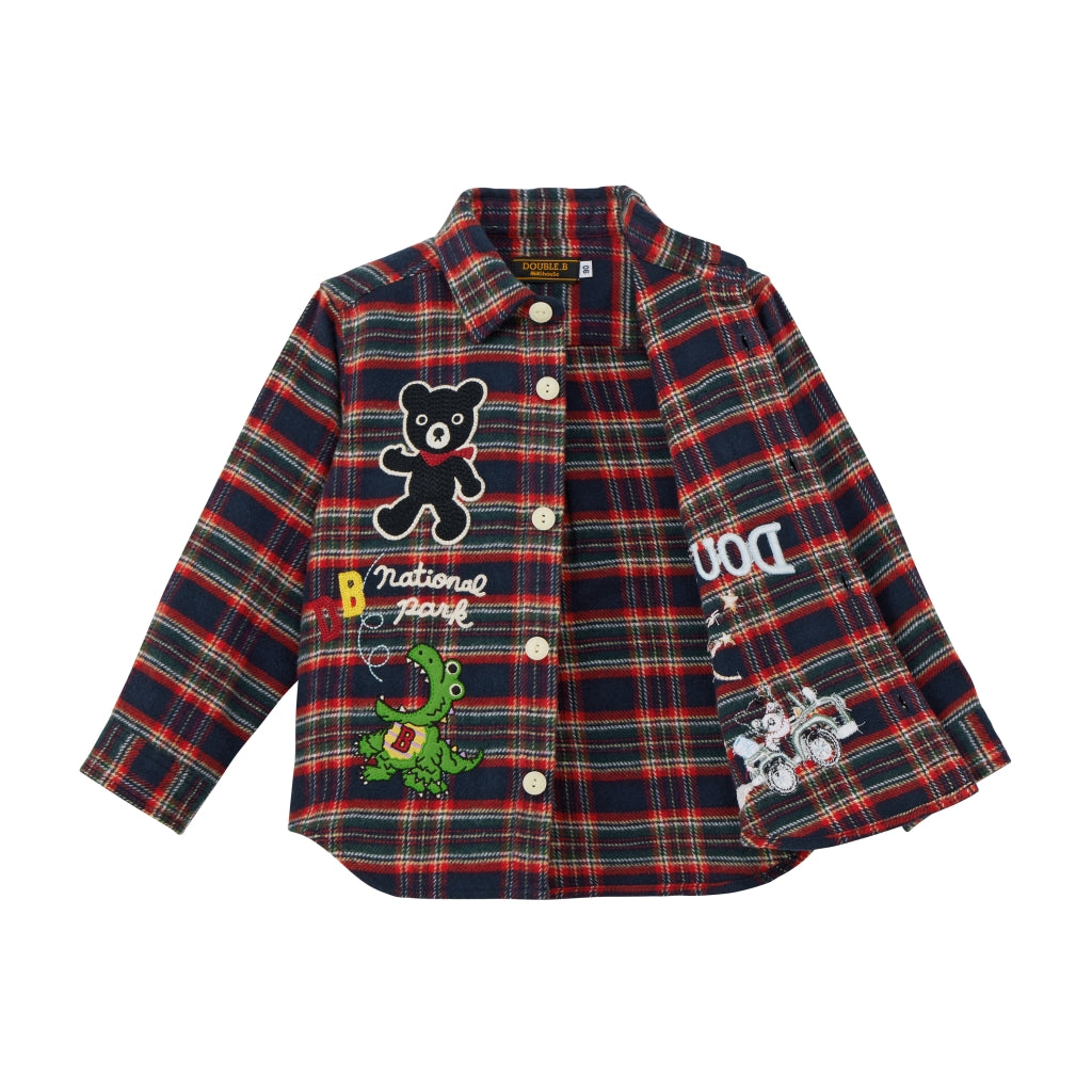CHEMISE À CARREAUX DOUBLE B
