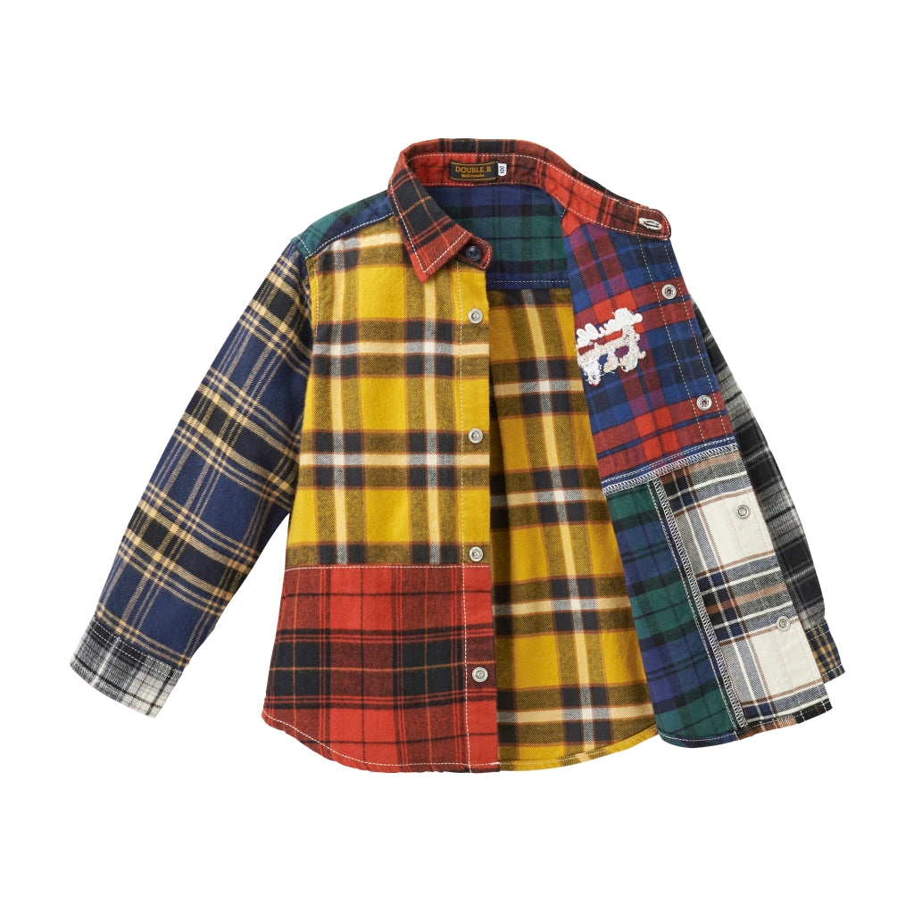 DOUBLE B MULTICOLOR COTTON SHIRT MIKI HOUSE