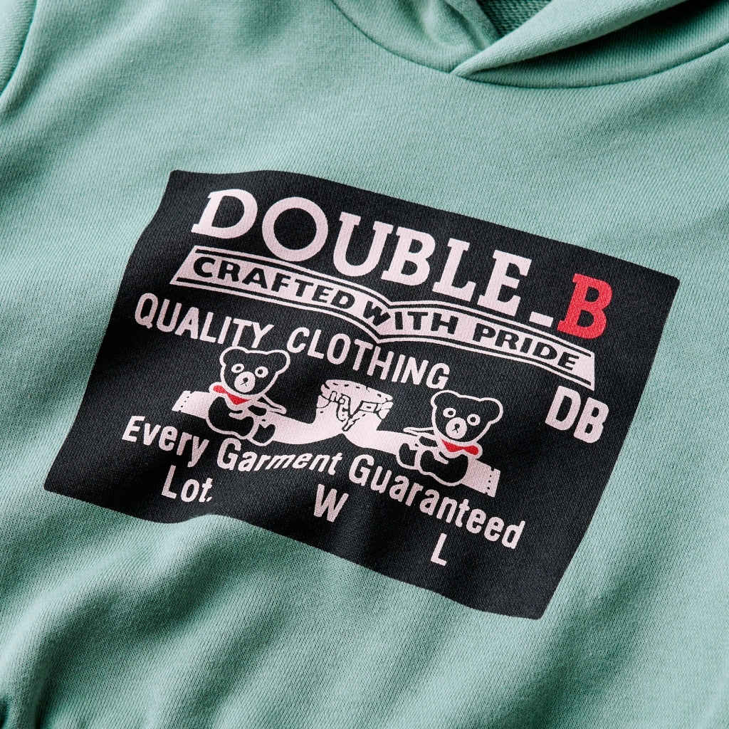 SWEAT À CAPUCHE VERT CLAIR DOUBLE B MIKI HOUSE