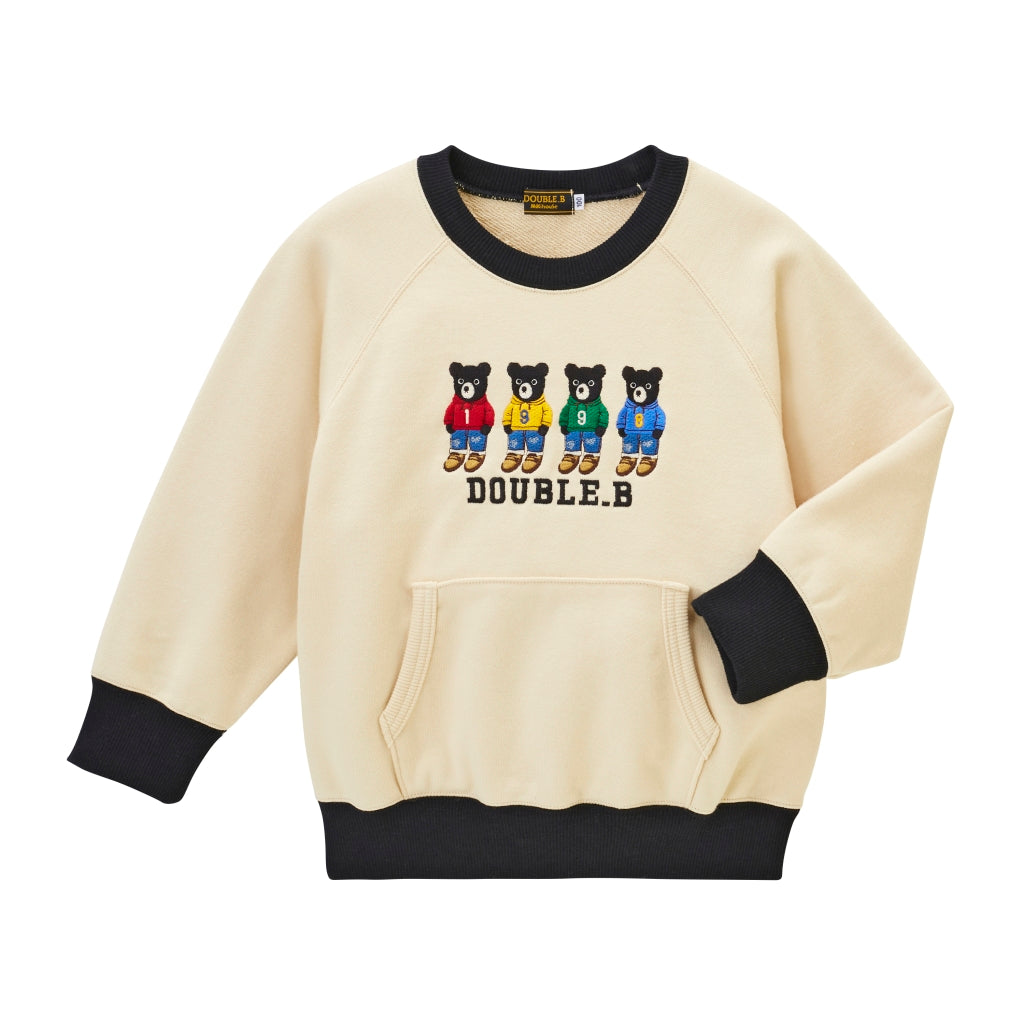 SWEAT SHIRT BLANC DOUBLE B MIKI HOUSE