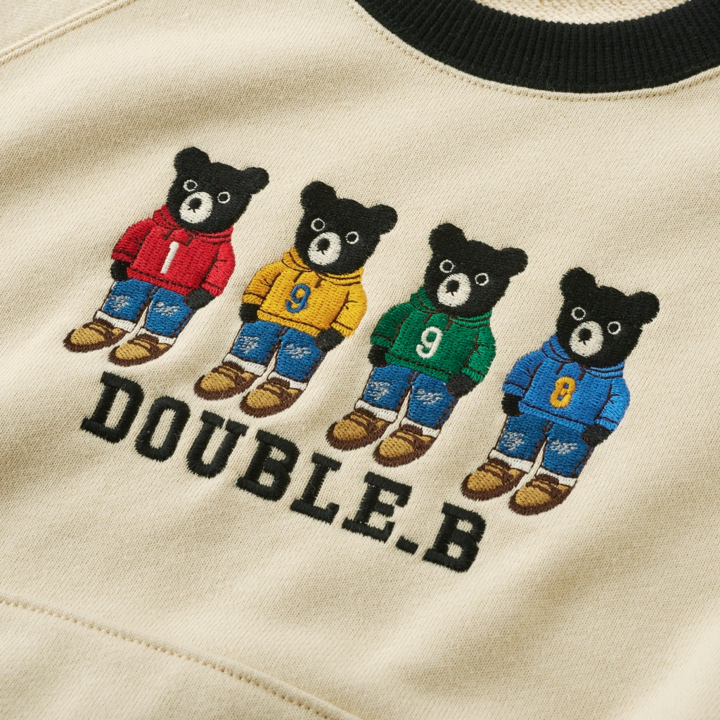 DOUBLE B WHITE SWEATSHIRT MIKI HOUSE