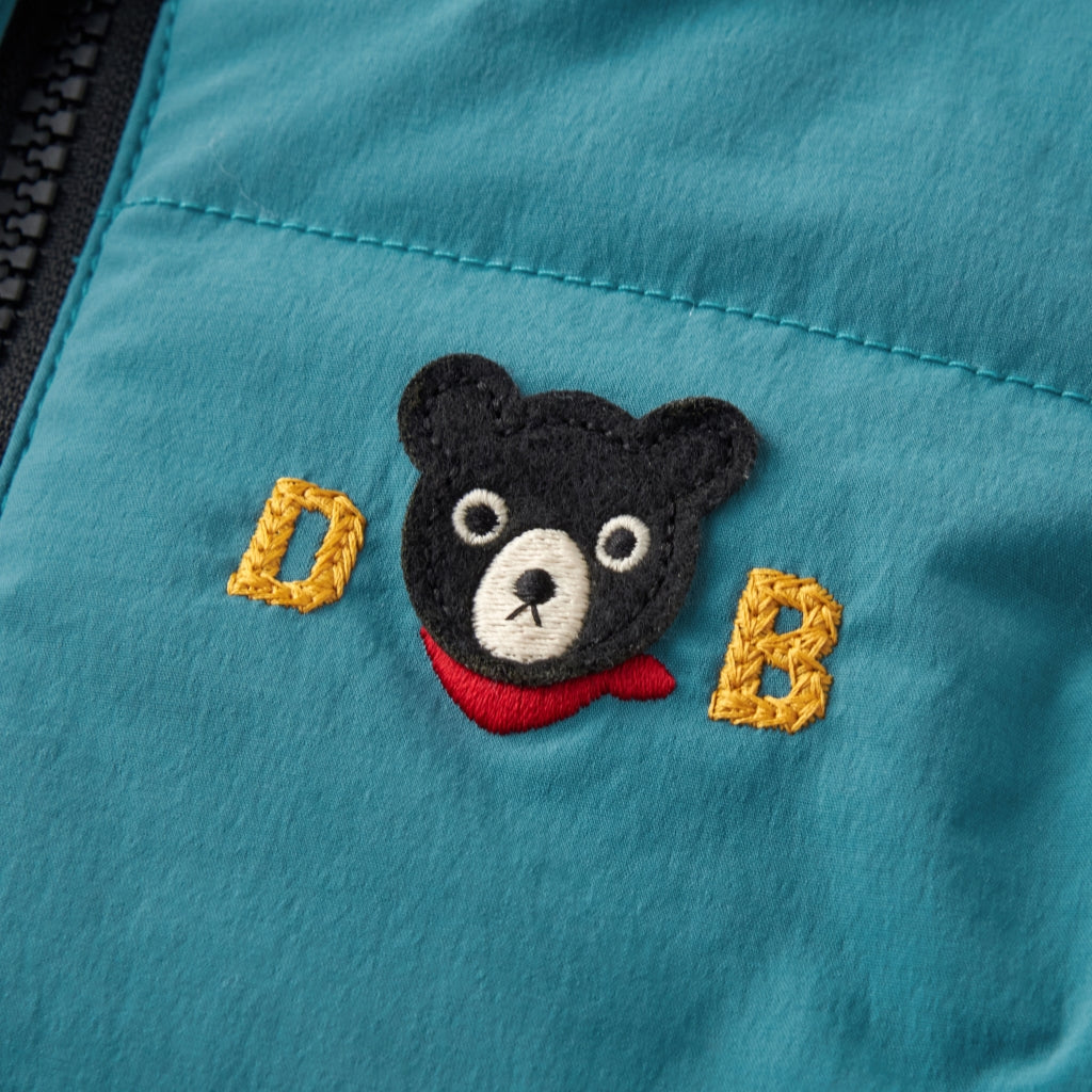 DOUDOUNE DOUBLE B BLEUE SANS MANCHES RÉVERSIBLE