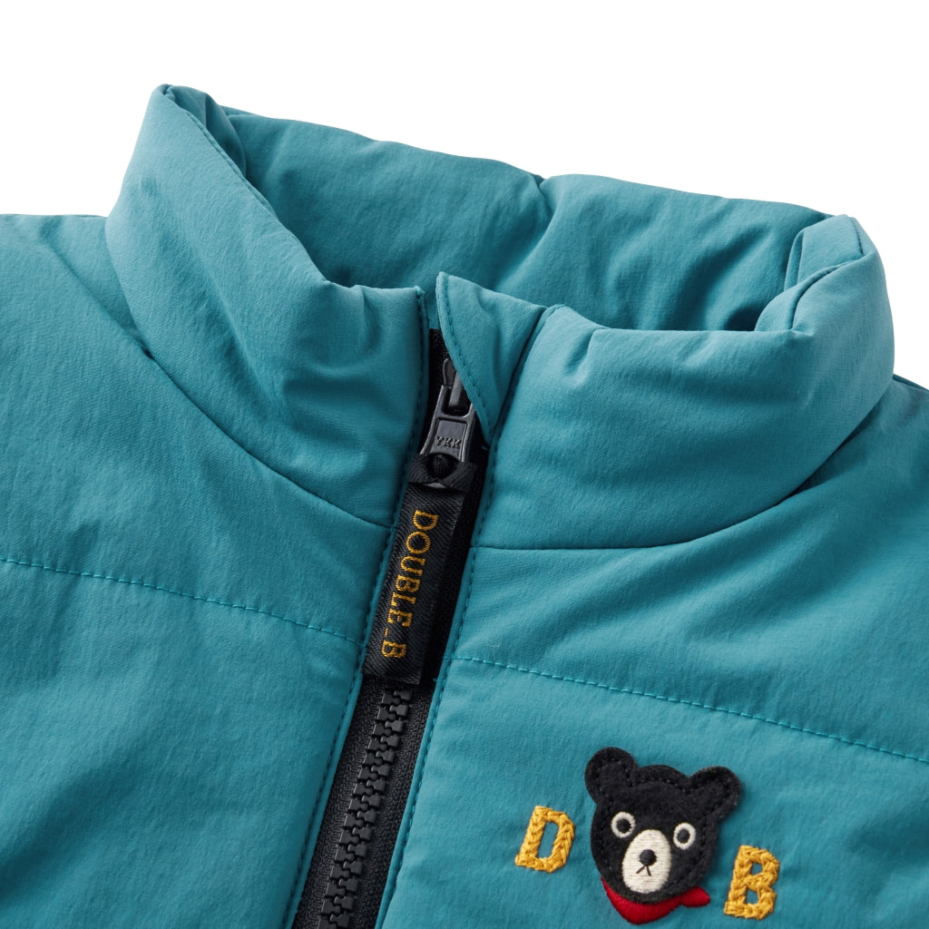 DOUDOUNE DOUBLE B BLEUE SANS MANCHES RÉVERSIBLE