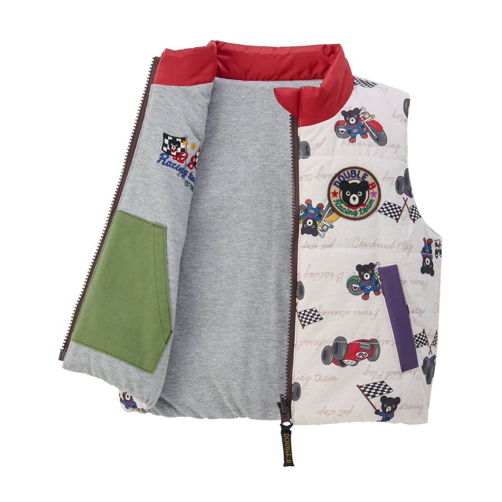 DOUDOUNE BLANCHE SANS MANCHES CIRCUIT DOUBLE B