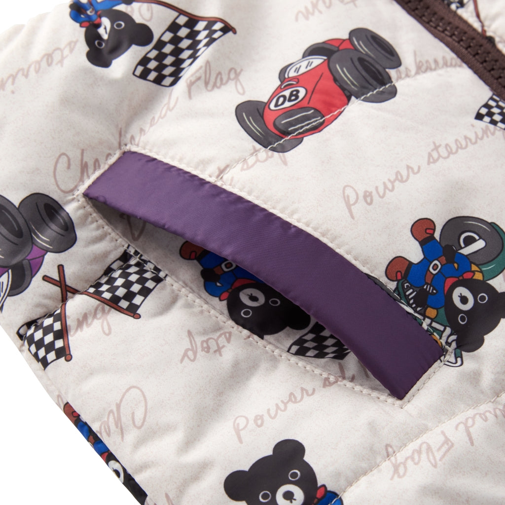 DOUDOUNE BLANCHE SANS MANCHES CIRCUIT DOUBLE B