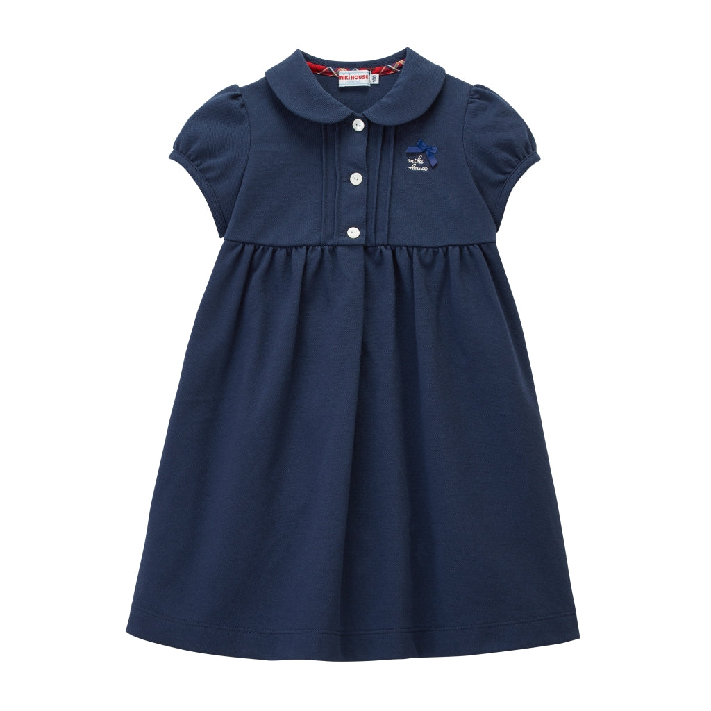 ROBE BLEU MARINE COL CLAUDINE