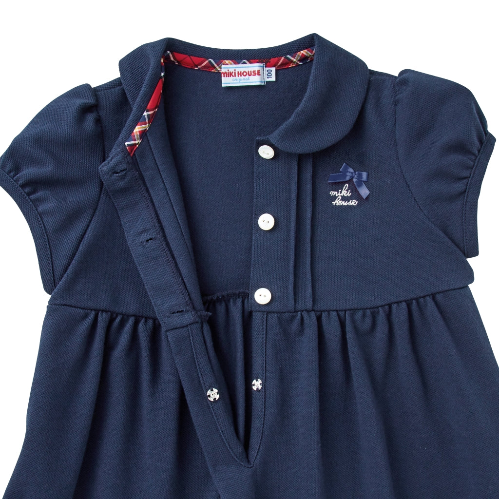 ROBE BLEU MARINE COL CLAUDINE