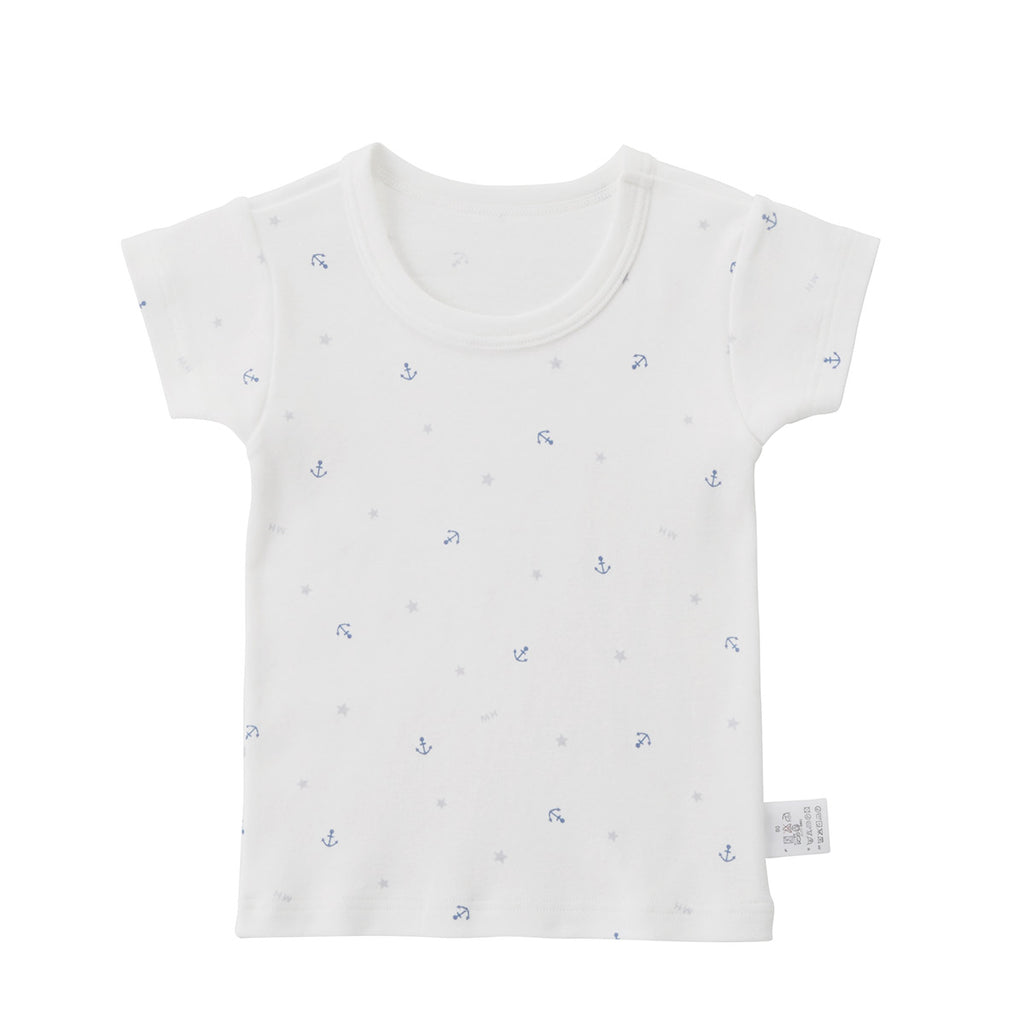 T-SHIRT EN COTON BLANC ANCRE