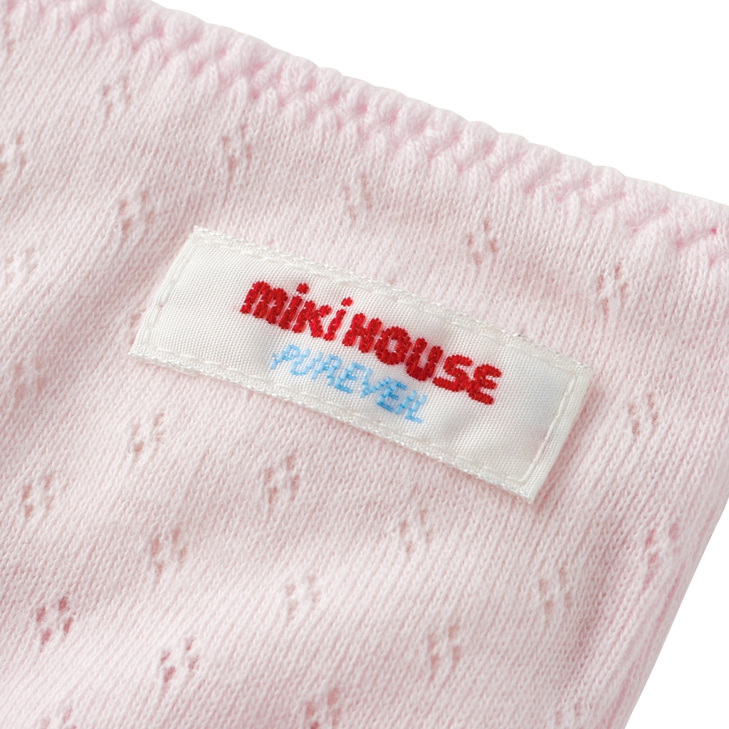 MIKI HOUSE PINK BRIEFS WITH OPENWORK PATTERN