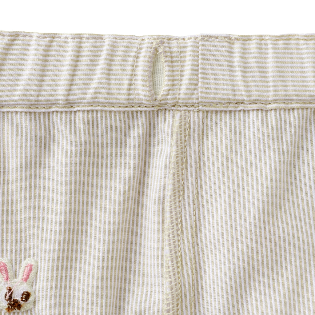 WHITE USAKO SHORTS WITH RED FLOWERS