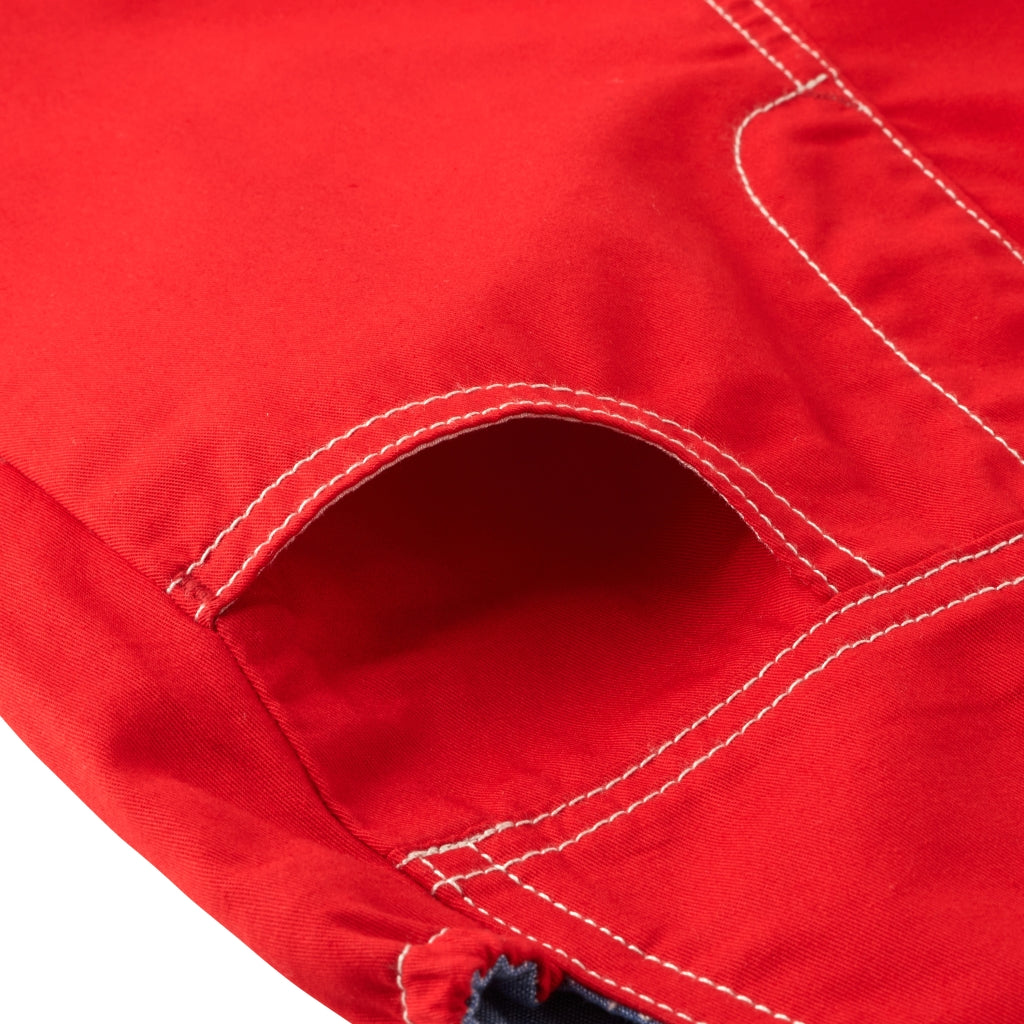 ICONIC RED OVERALLS