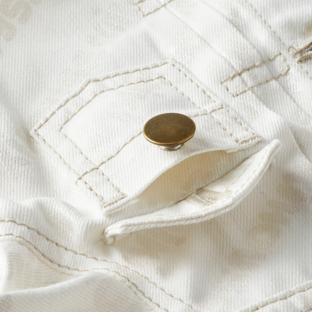 ELEGANT WHITE DENIM JACKET 