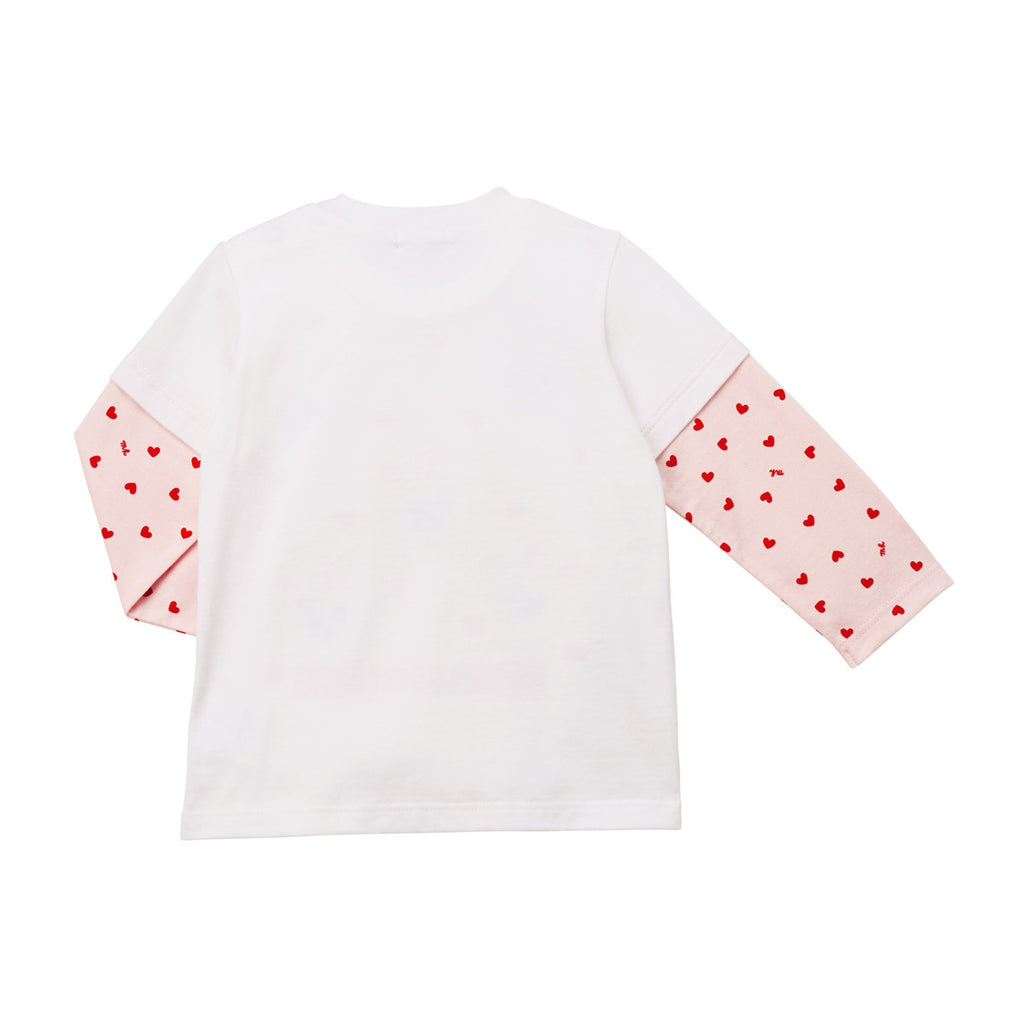 LONG-SLEEVED HEART USAKO EMBROIDERY T-SHIRT
