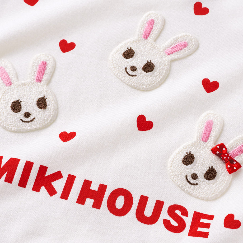 LONG-SLEEVED HEART USAKO EMBROIDERY T-SHIRT