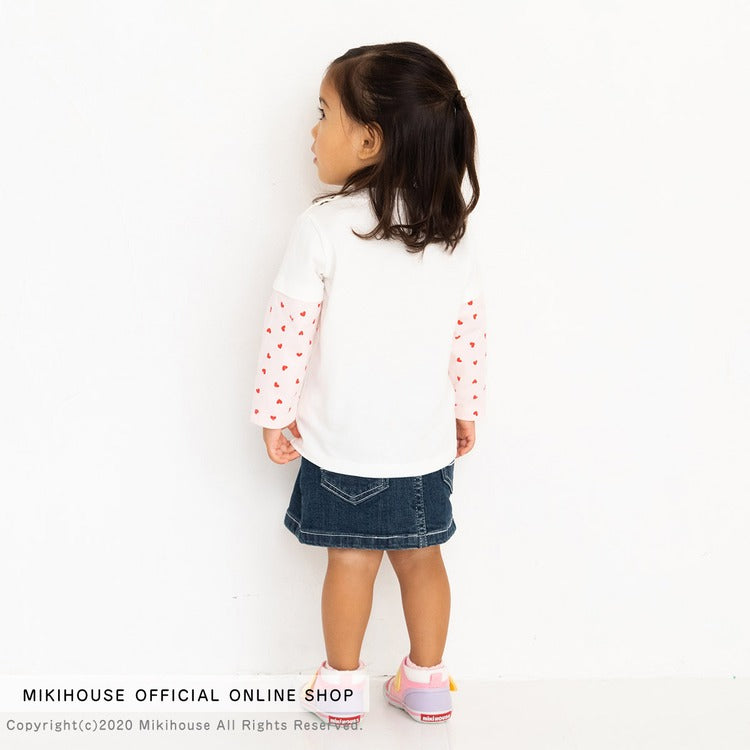 LONG-SLEEVED HEART USAKO EMBROIDERY T-SHIRT