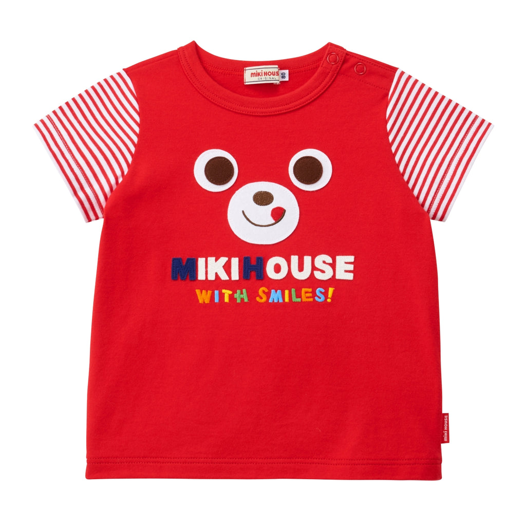 T-SHIRT ROUGE MIKI HOUSE WITH SMILES
