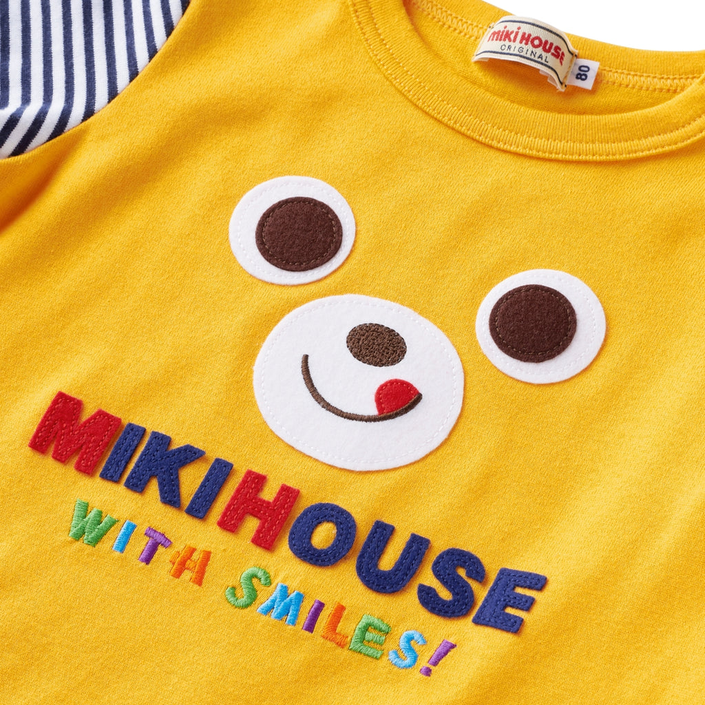 T-SHIRT JAUNE MIKI HOUSE WITH SMILES
