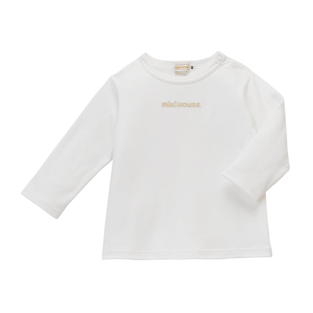 T-SHIRT BLANC À MANCHES LONGUES
