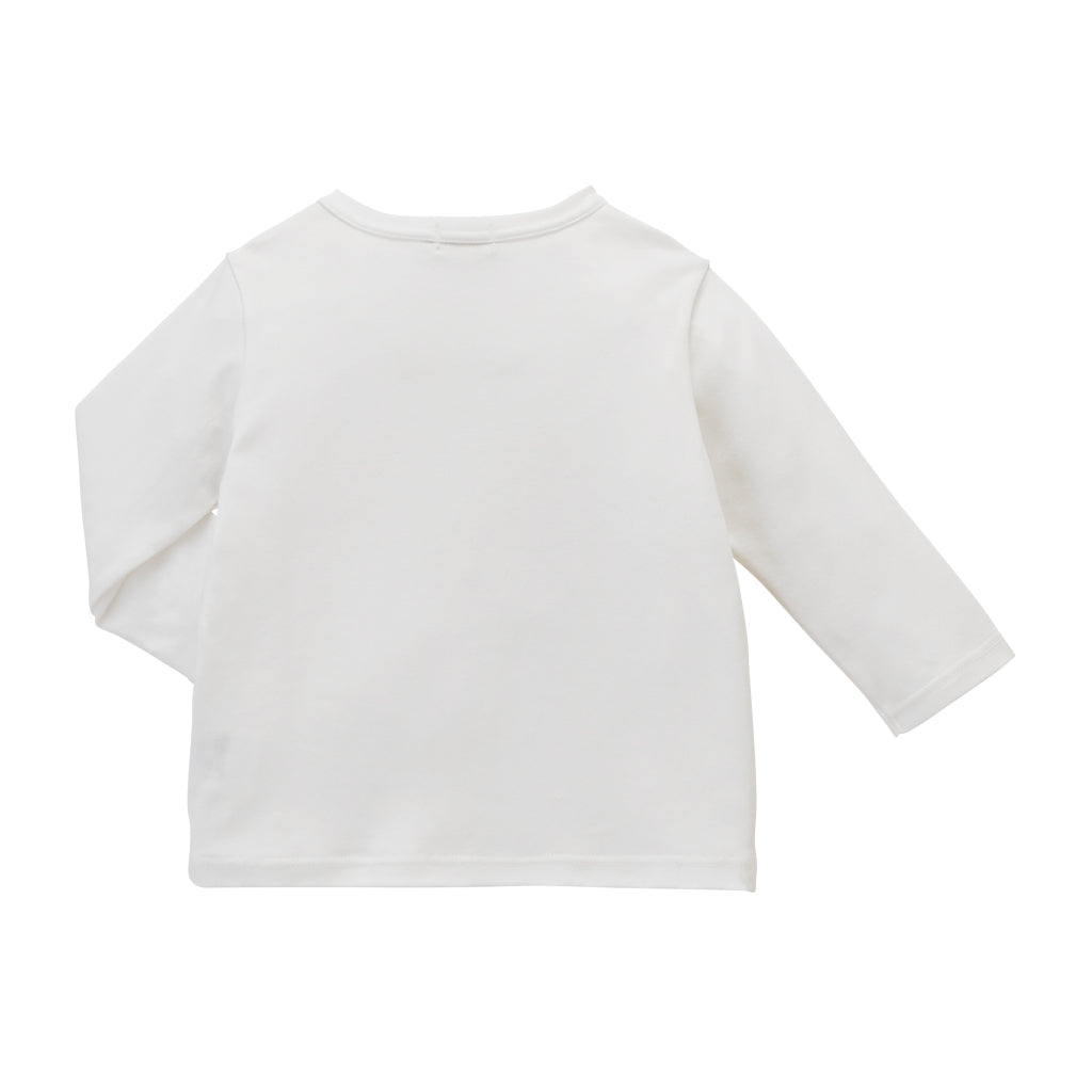 T-SHIRT BLANC À MANCHES LONGUES
