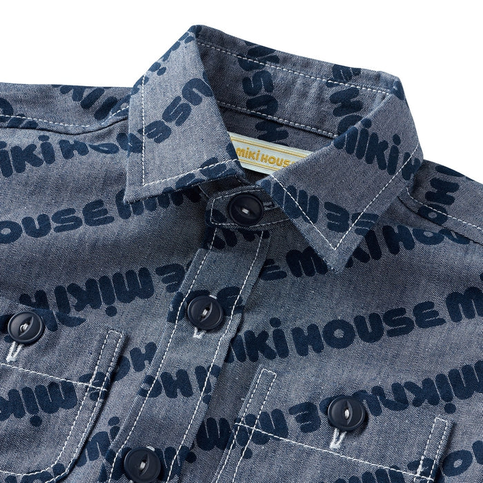 CHEMISE BLEU JEAN IMPRIMÉ MIKI HOUSE