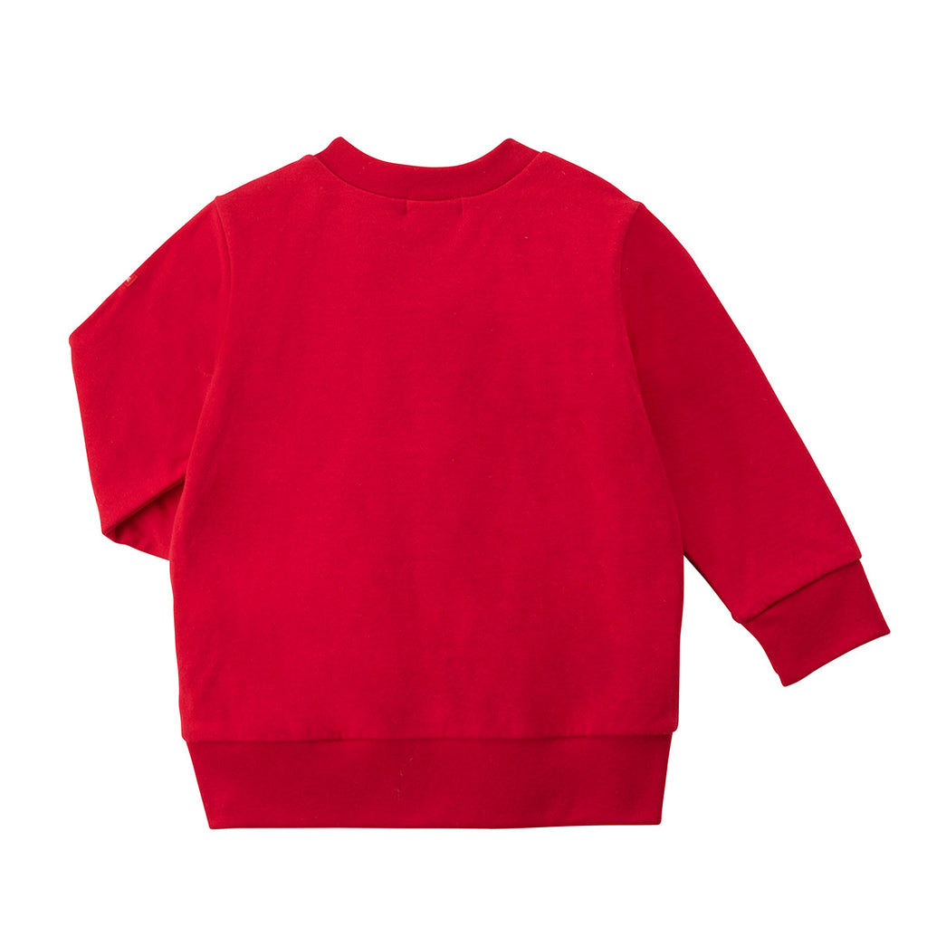 SWEATSHIRT TEDDY BEAR EN COTON ROUGE