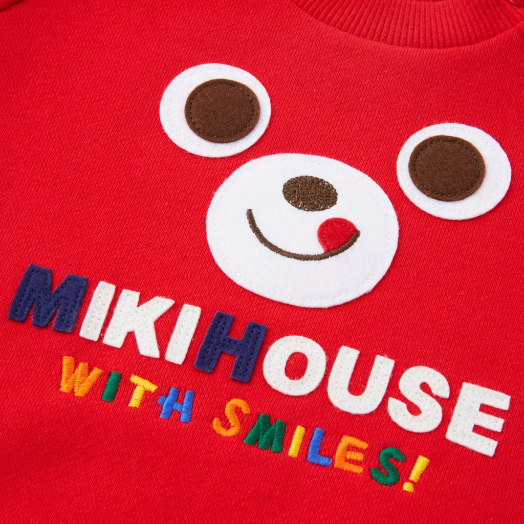 SWEAT SHIRT ROUGE WITH SMILES
