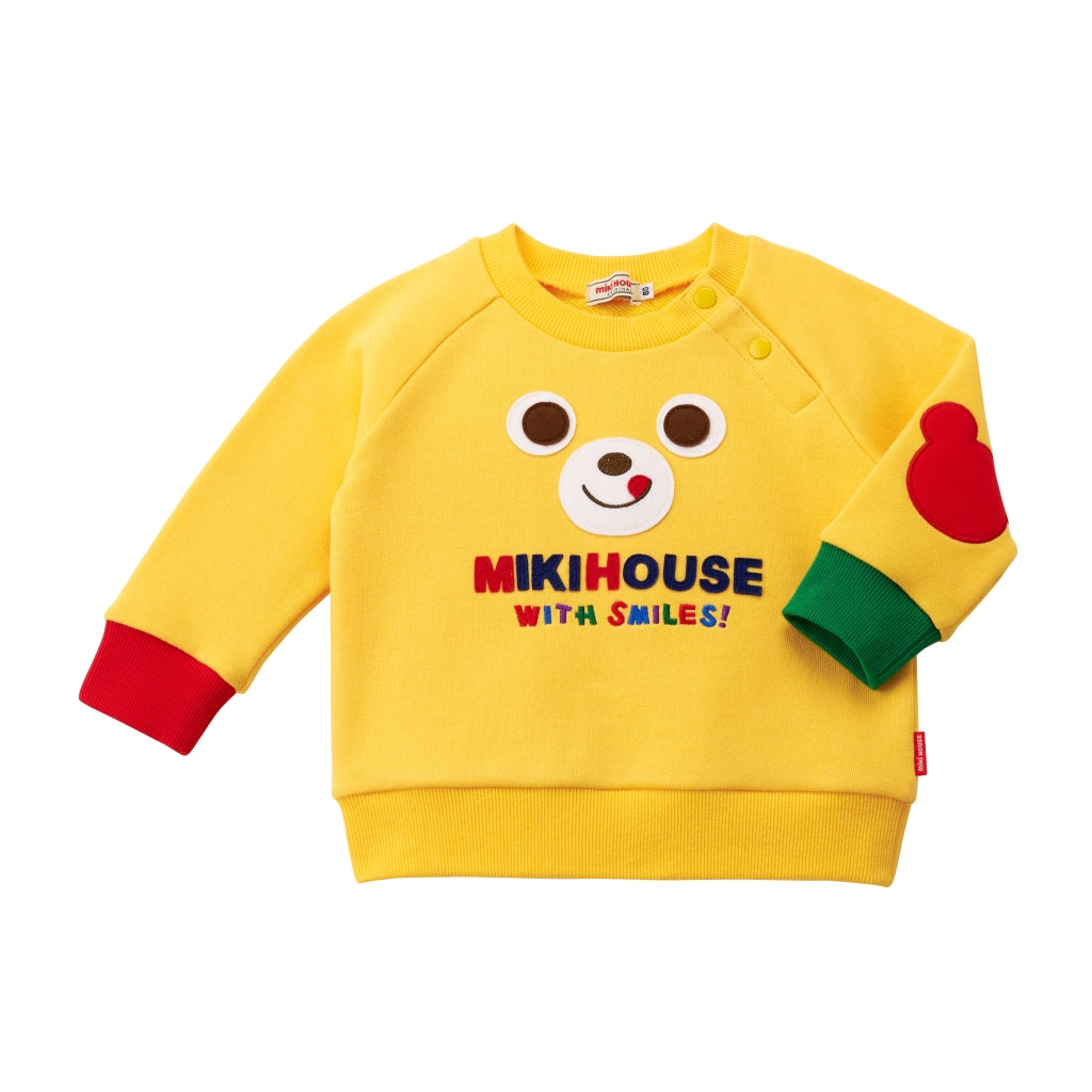 SWEAT SHIRT JAUNE WITH SMILES