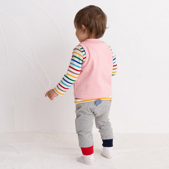 USAKO PINK COTTON SLEEVELESS VEST