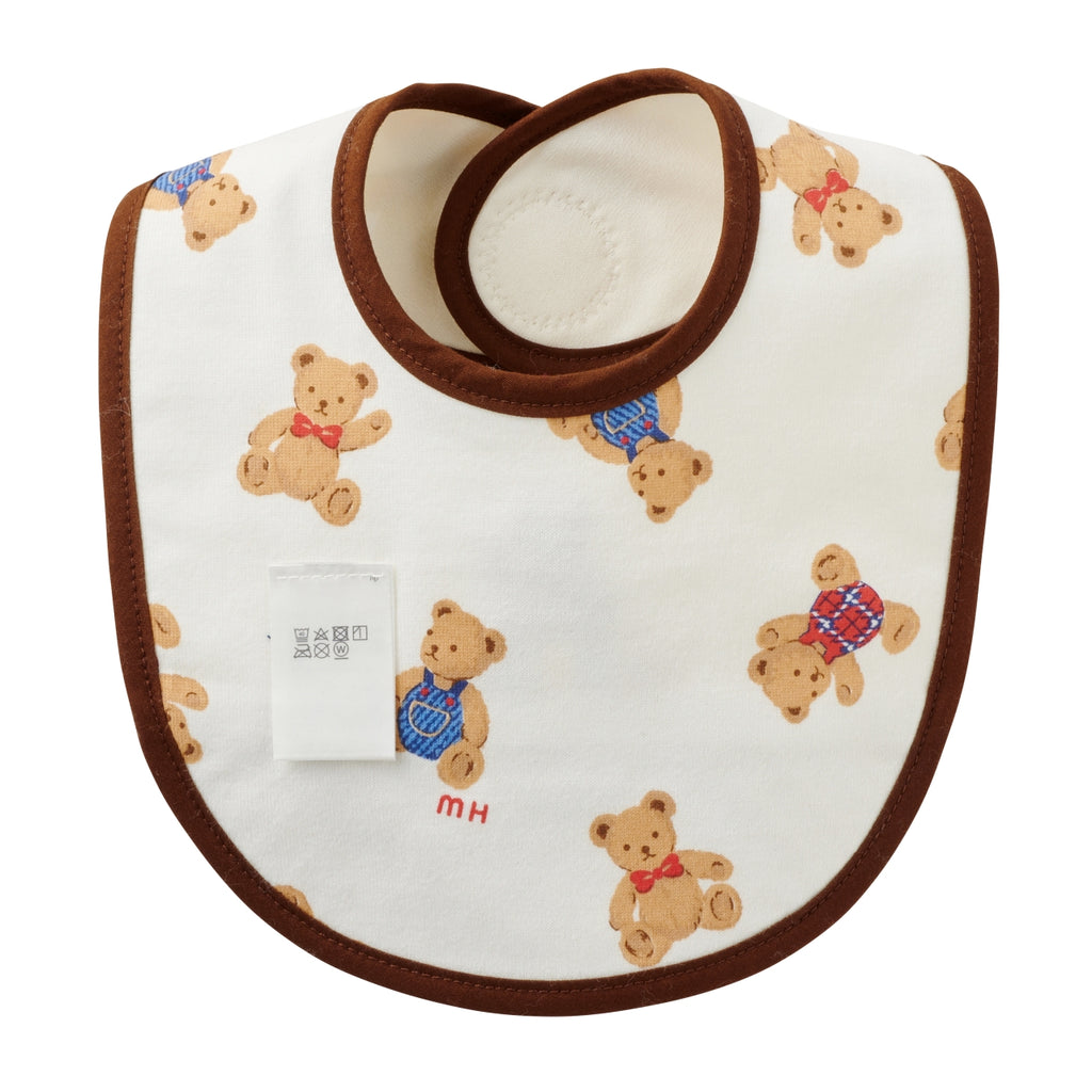 BAVOIR BLANC ET MARRON AVEC UN OURSON MIKI HOUSE