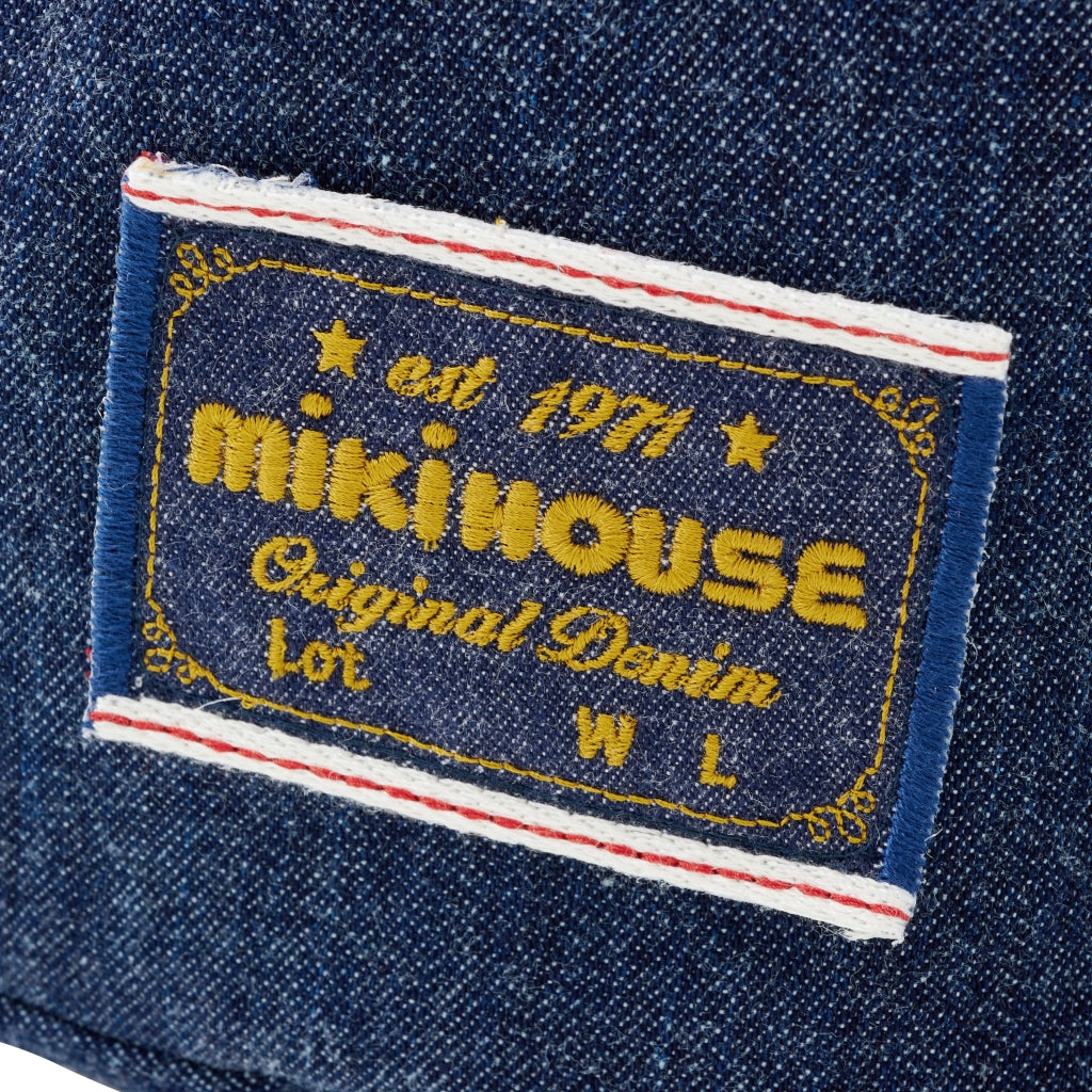 MIKI HOUSE PRINTED BLUE BACKPACK
