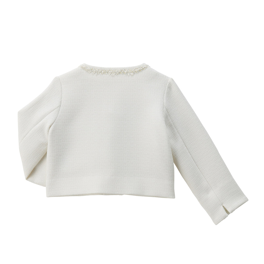 WHITE BUTTONED JACKET