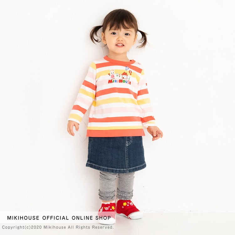 T-SHIRT MANCHES LONGUES EN COTON ROSE