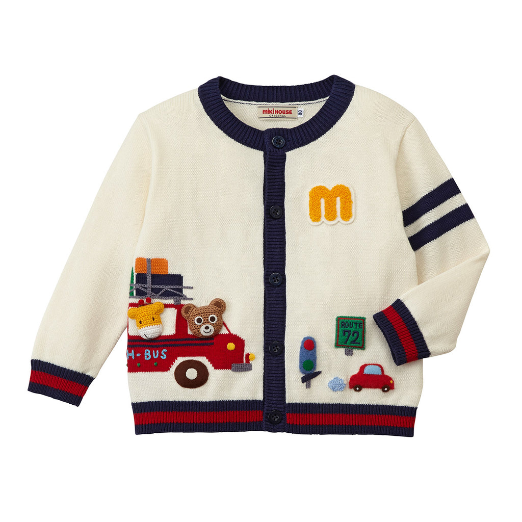 BUS EMBROIDERY CARDIGAN