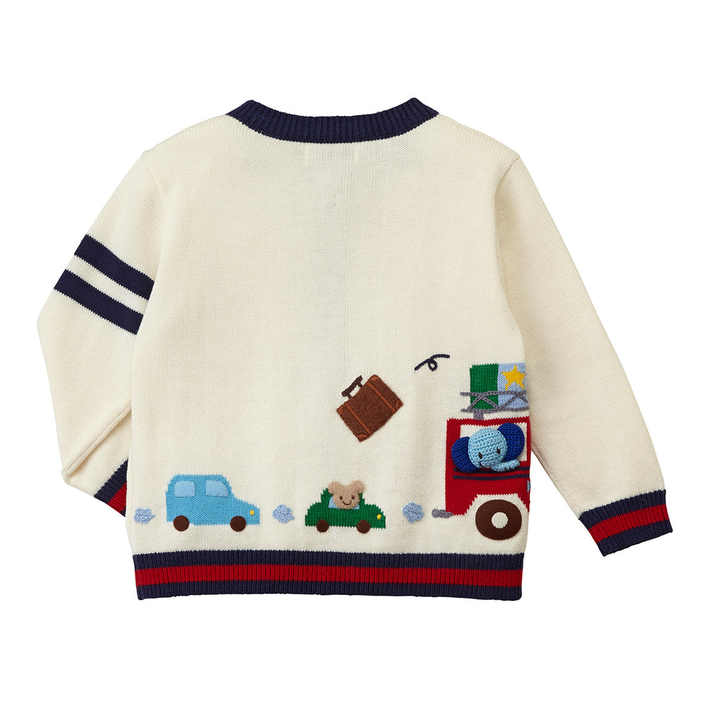 BUS EMBROIDERY CARDIGAN
