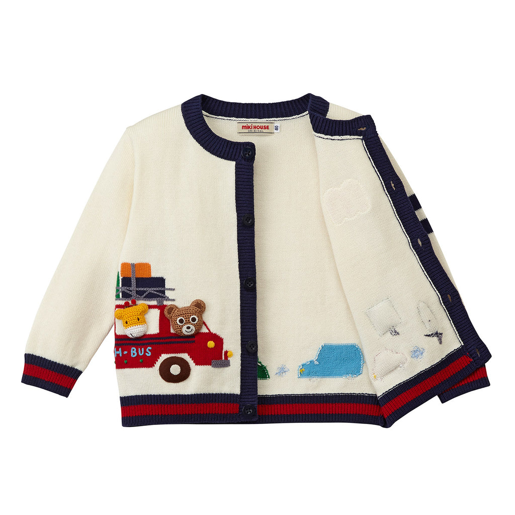 BUS EMBROIDERY CARDIGAN
