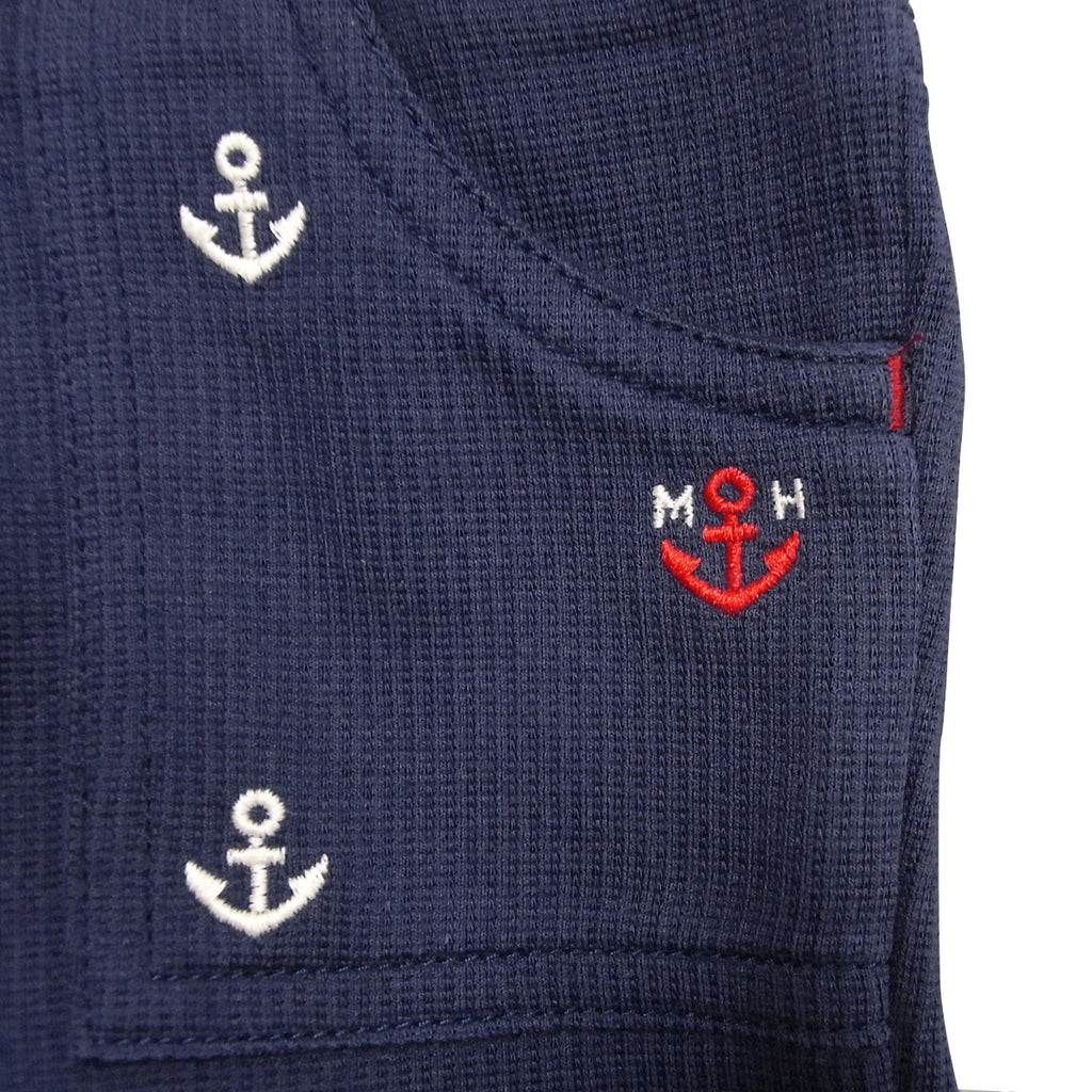 SHORT EN COTON BLEU MARINE