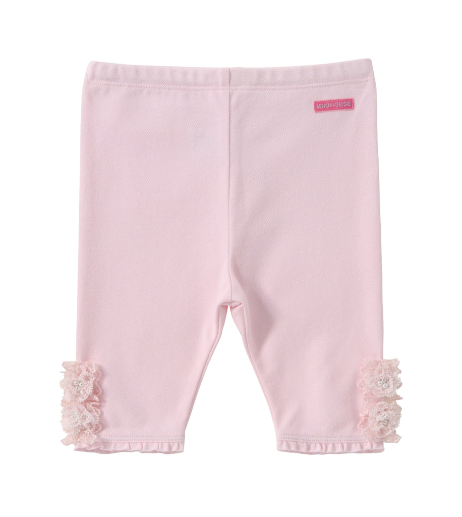 PINK BERMUDA SHORTS WITH LACE