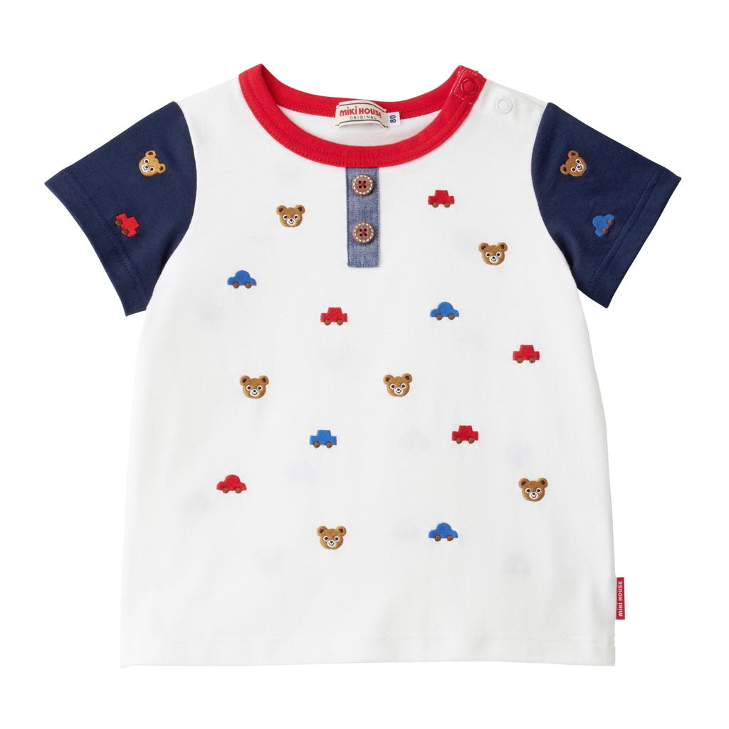 TRICOLOR T-SHIRT WITH PUCCI EMBROIDERY