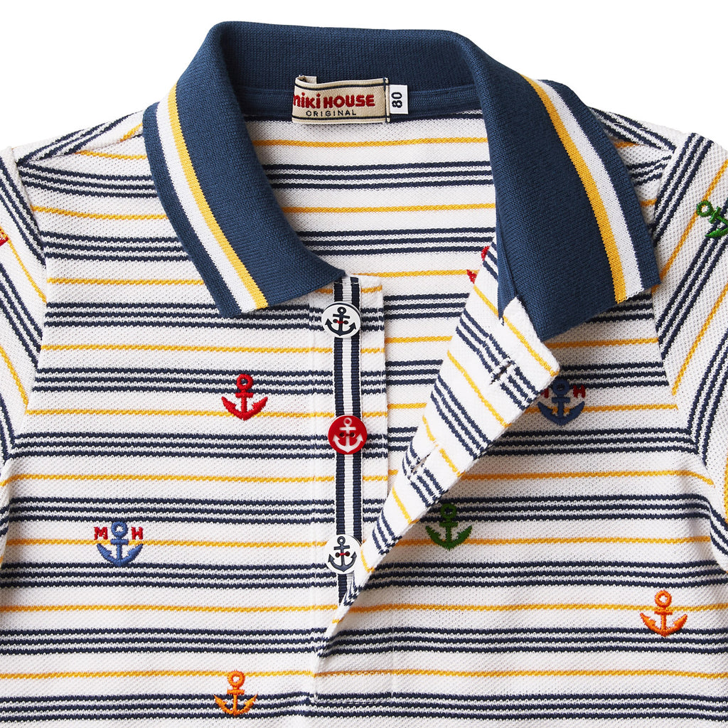 BLUE POLO WITH NAVY EMBROIDERY