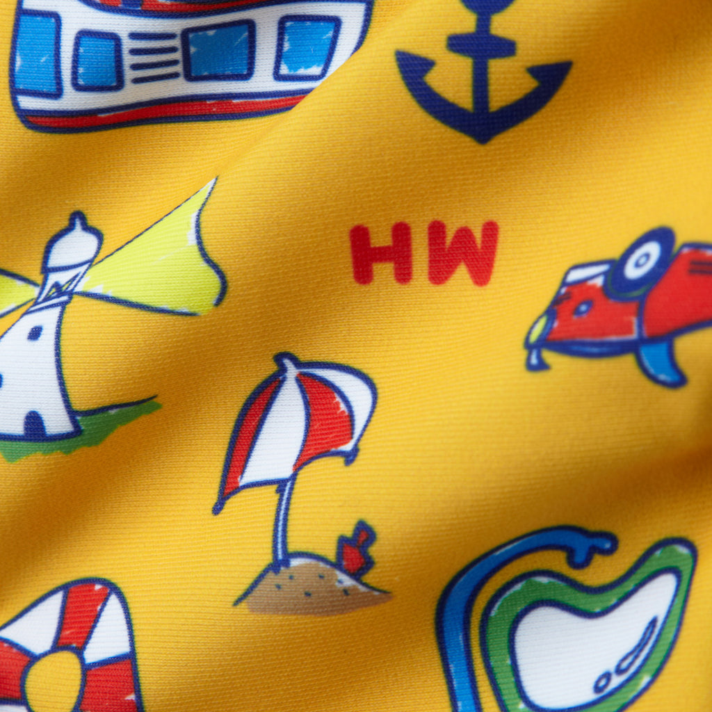 YELLOW SWIMMING TRUNKS