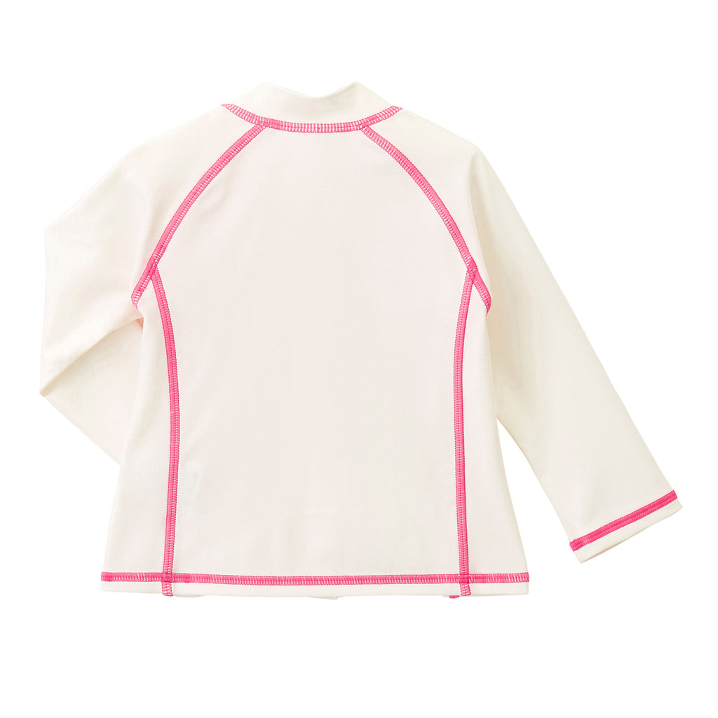 VESTE ANTI UV AQUATIQUE BLANCHE & ROSE