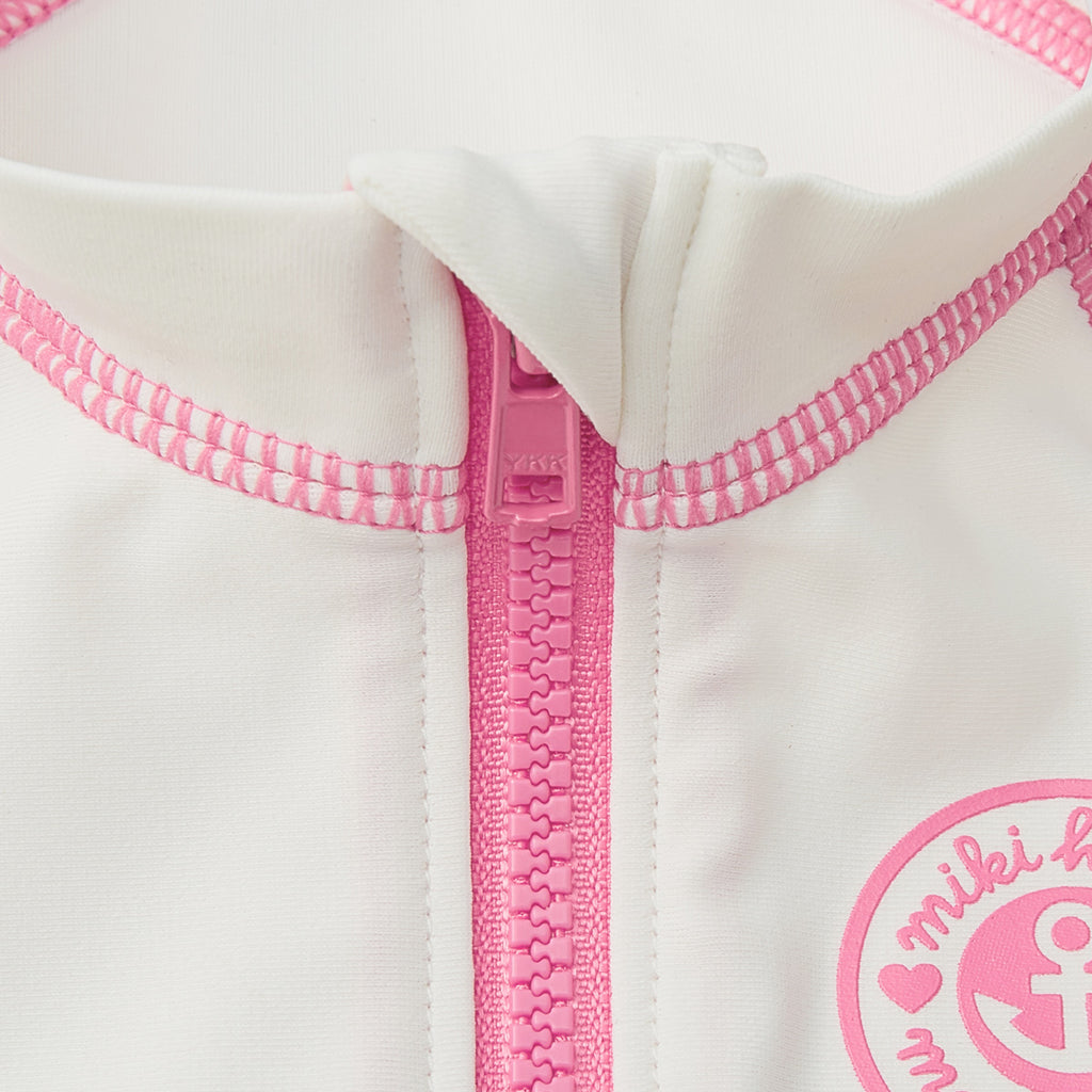 VESTE ANTI UV AQUATIQUE BLANCHE & ROSE