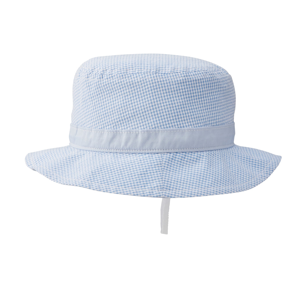 BLUE GINGHAM HAT WITH PUCCI EMBROIDERY