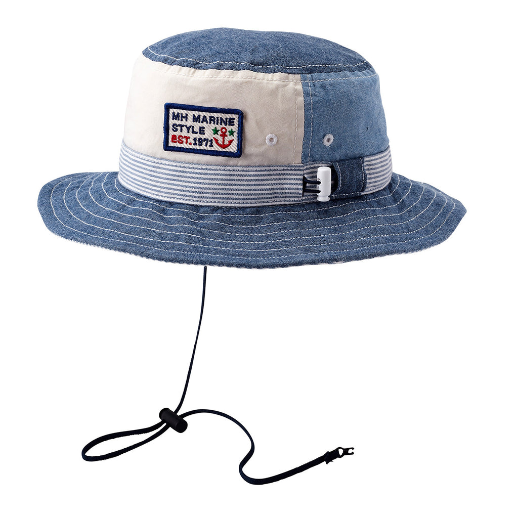 CHAPEAU PROTÈGE-NUQUE COTON BLEU MARINE