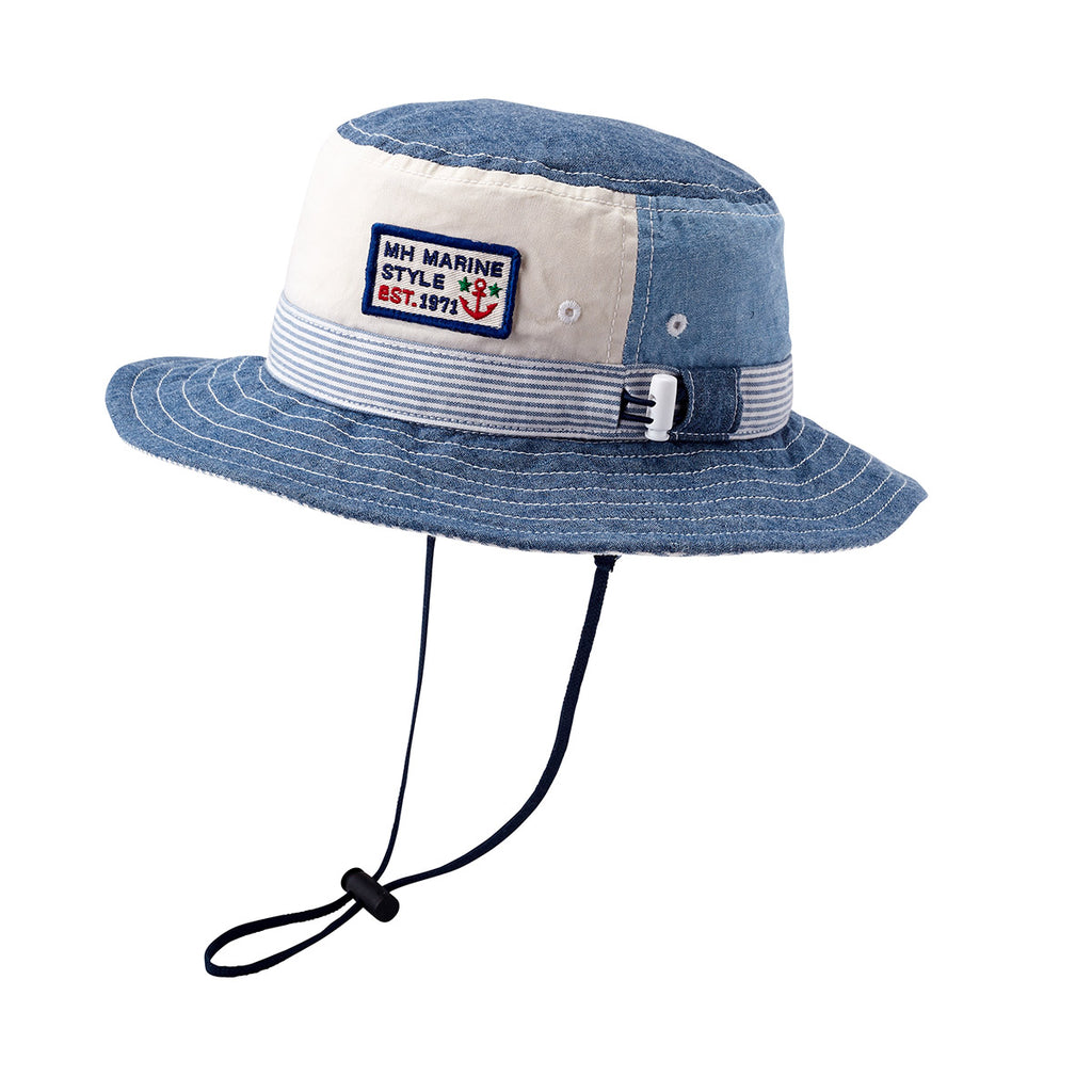 CHAPEAU PROTÈGE-NUQUE COTON BLEU MARINE