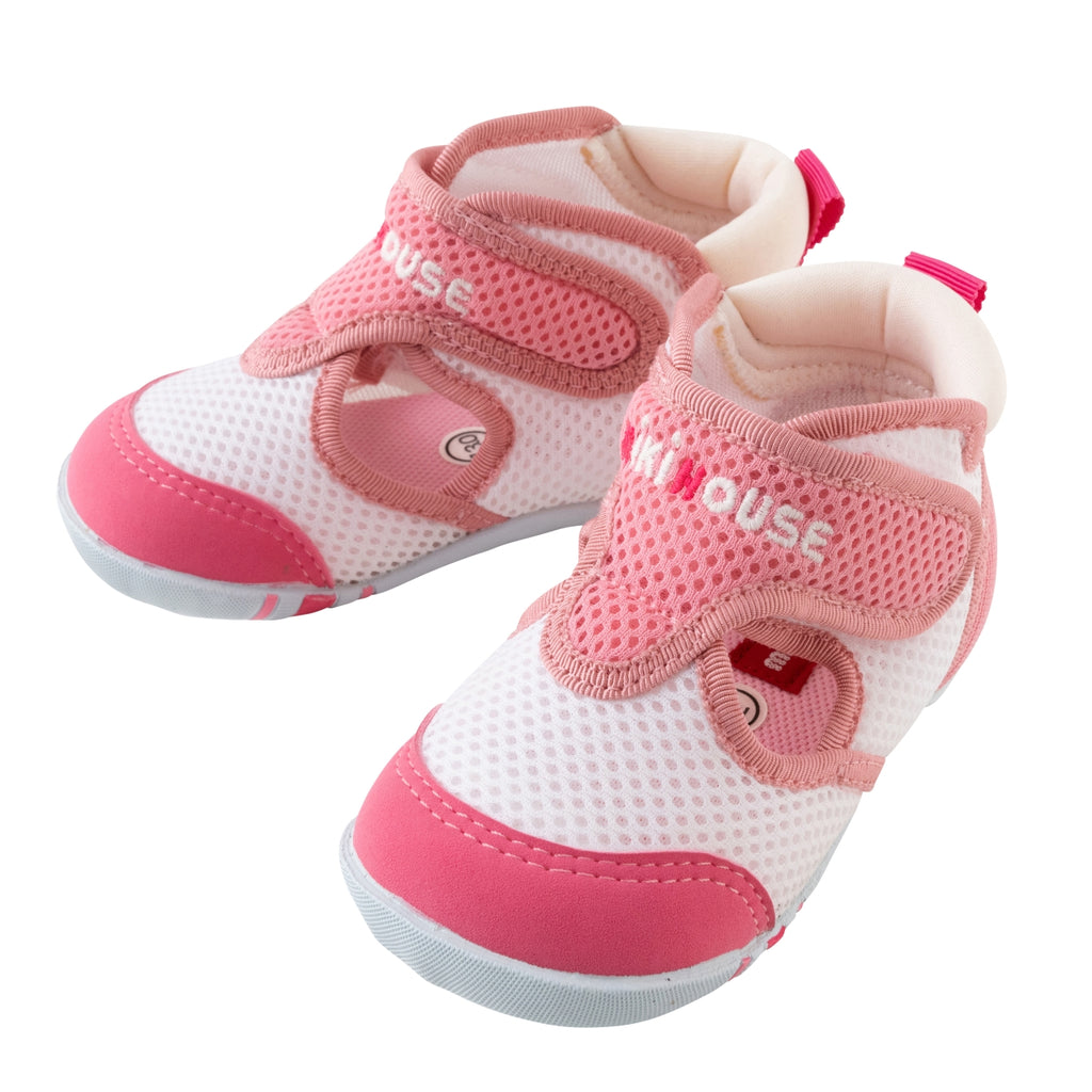 MIKI HOUSE PINK FIRST STEPS SHOES