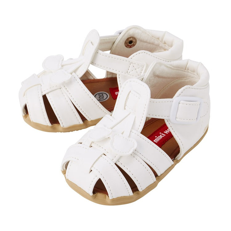 SANDALES ENFANT SIMILI CUIR BLANC