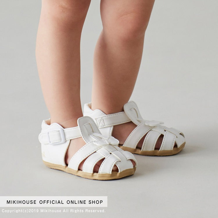 SANDALES ENFANT SIMILI CUIR BLANC