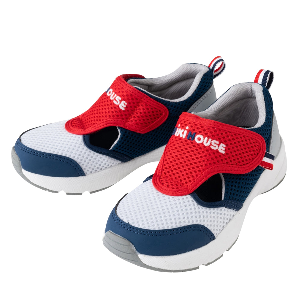 SANDALES ROUGES & BLEUES ENFANT VELCRO ROUGE & BLEU