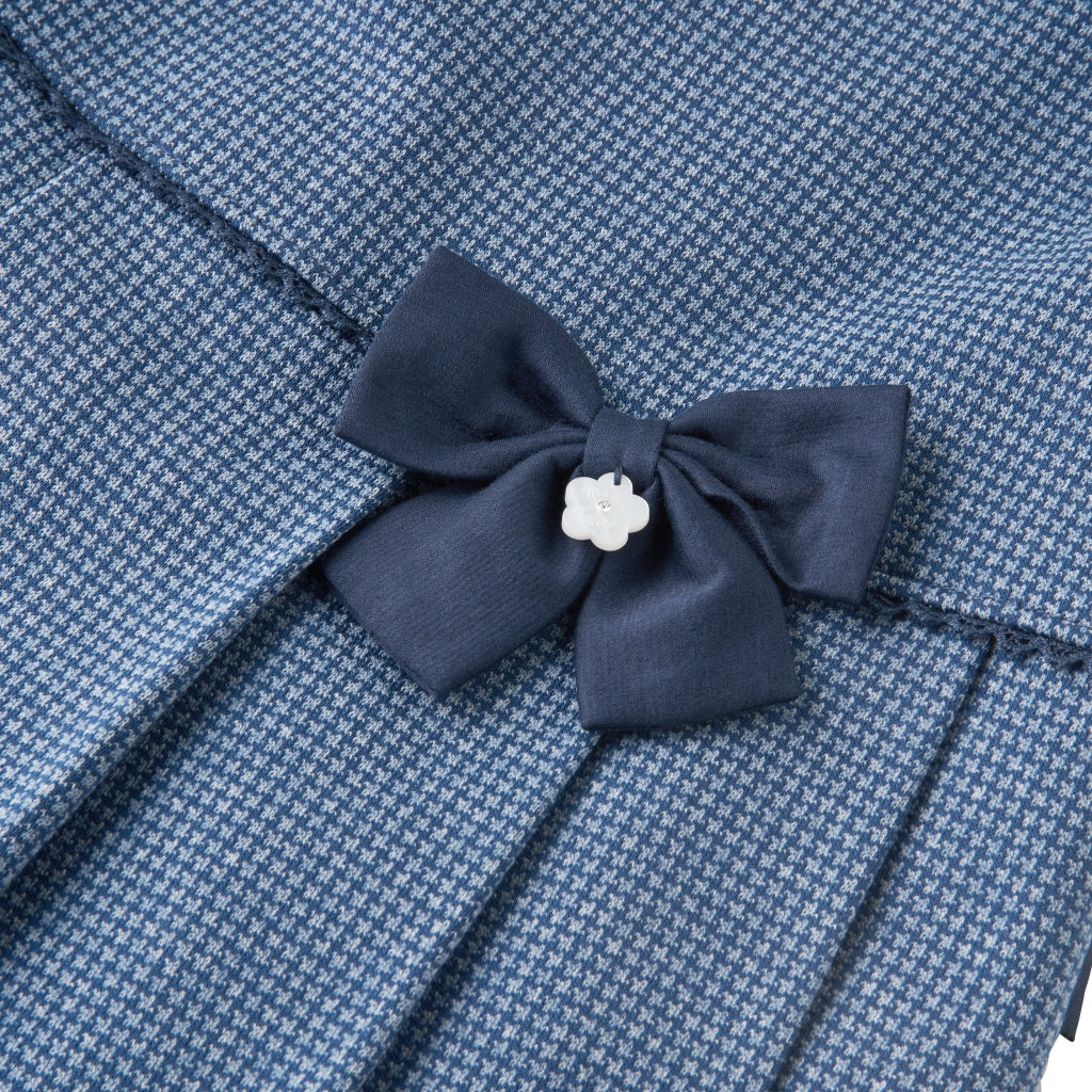 LITTLE NAVY DRESS WITH BOW
